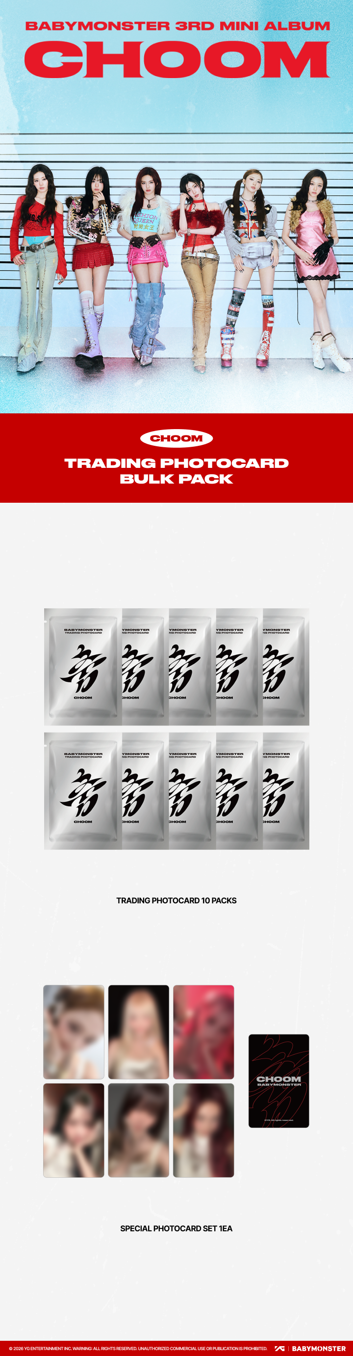 韓国限定★BABYMONSTER CHOOM★POPUP★特典トレカ　コンプ BABYMONSTER - [CHOOM] BABYMONSTER TRADING PHOTOCARD BULK PACK